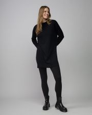 BLACK WOMEN'S KNITTED DRESS