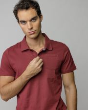 BORDEAUX MEN'S SHORT SLEEVE POLO SHIRT