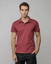 BORDEAUX MEN'S SHORT SLEEVE POLO SHIRT