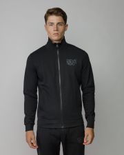 BLACK MEN'S ZIP SWEATER