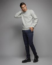 BEIGE MEN'S KNITTED SWEATER