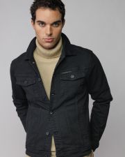 BLACK MEN'S DENIM JACKET