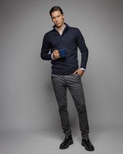 BLUE MEN'S KNITTED SWEATER