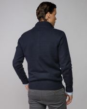 BLUE MEN'S KNITTED SWEATER