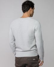 GREY MEN'S KNITTED SWEATER