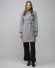 GREY WOMEN'S FABRIC COAT