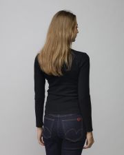 BLACK WOMEN'S KNITTED SWEATER