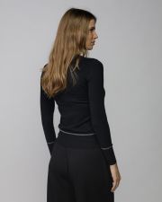 BLACK WOMEN'S KNITTED SWEATER