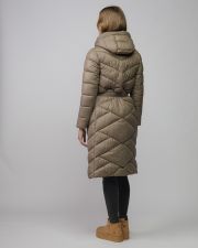BEIGE WOMEN'S LONG WINTER COAT