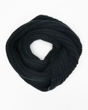 BLACK MEN'S KNITTED SCARF