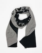 BLACK MEN'S KNITTED SCARF