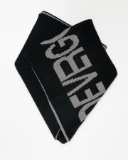 BLACK MEN'S KNITTED SCARF