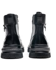 BLACK MEN'S LEATHER BOOTS - AUSTIN