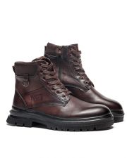 BROWN MEN'S LEATHER BOOTS - AUSTIN