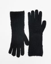 BLACK WOMEN'S KNITTED GLOVES