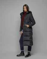 BLACK WOMEN'S LONG WINTER COAT