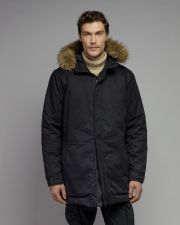 BLACK MEN'S LONG COAT