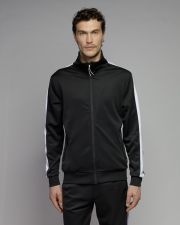 BLACK MEN'S ZIP SWEATER