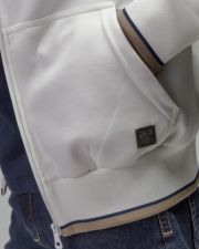 WHITE MEN'S ZIP SWEATER