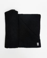 BLACK WOMEN'S KNITTED SCARF