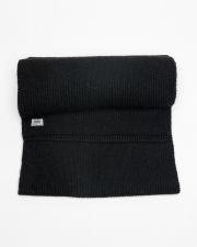 BLACK WOMEN'S KNITTED SCARF