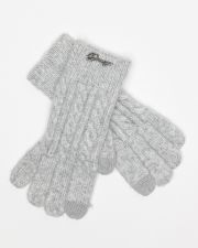 GREY WOMEN'S KNITTED GLOVES