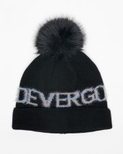 BLACK WOMEN'S KNITTED BEANIE