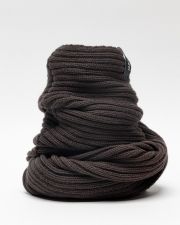 BROWN MEN'S KNITTED SCARF