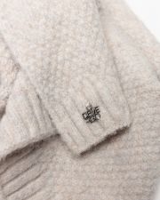 WHITE WOMEN'S KNITTED SCARF