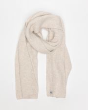 BEIGE WOMEN'S KNITTED SCARF