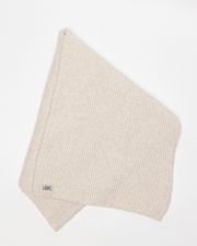 BEIGE WOMEN'S KNITTED SCARF