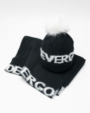 BLACK WOMEN'S KNITTED SCARF