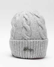 GREY WOMEN'S KNITTED BEANIE
