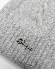 GREY WOMEN'S KNITTED BEANIE