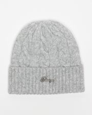 GREY WOMEN'S KNITTED BEANIE