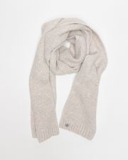 WHITE WOMEN'S KNITTED SCARF