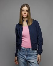 BLUE WOMEN'S ZIP SWEATER