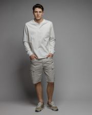 WHITE MEN'S LONG SLEEVE T-SHIRT