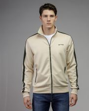 BEIGE MEN'S ZIP SWEATER