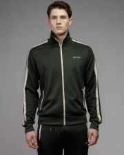 KHAKI MEN'S ZIP SWEATER