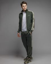 KHAKI MEN'S ZIP SWEATER