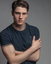 BLUE MEN'S SHORT SLEEVE T-SHIRT