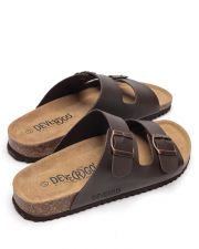 BROWN MEN'S SLIPPERS  - ALFRED