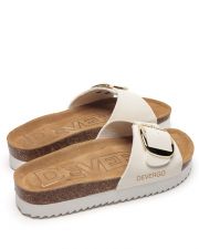 WHITE WOMEN'S SLIPPERS  - GAIA BUCKLE