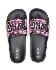 BLACK WOMEN'S SLIPPERS  - CARAVELLA FLOWER