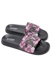 BLACK WOMEN'S SLIPPERS  - CARAVELLA FLOWER