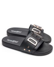 BLACK WOMEN'S SLIPPERS  - CARAVELLA LETTERS