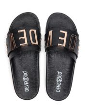 BLACK WOMEN'S SLIPPERS  - CARAVELLA LETTERS