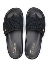BLACK WOMEN'S SLIPPERS  - SOLENA