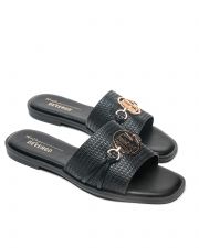 BLACK WOMEN'S SLIPPERS  - SAVANNAH